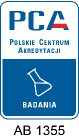biało- niebieskie logo Polskiego Centrum Akredytacji